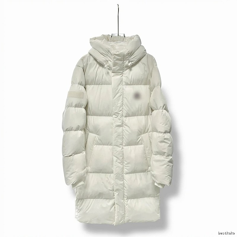 MLB long simple style off-white down jacket