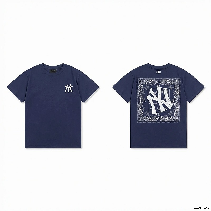 MLB Printed Trendy Style Navy Blue T-shirt