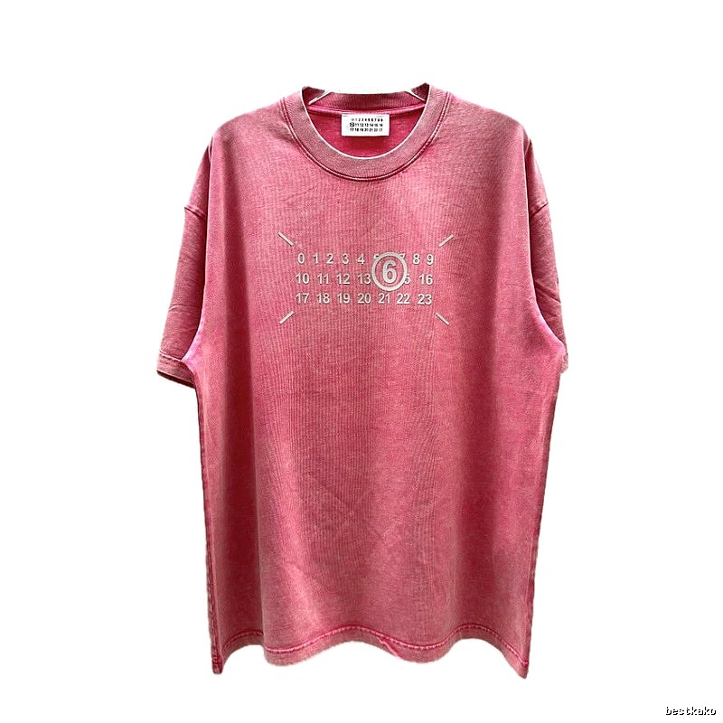 MM6 Maison Margiela Distressed Dusty Pink Short-sleeve T-shirt