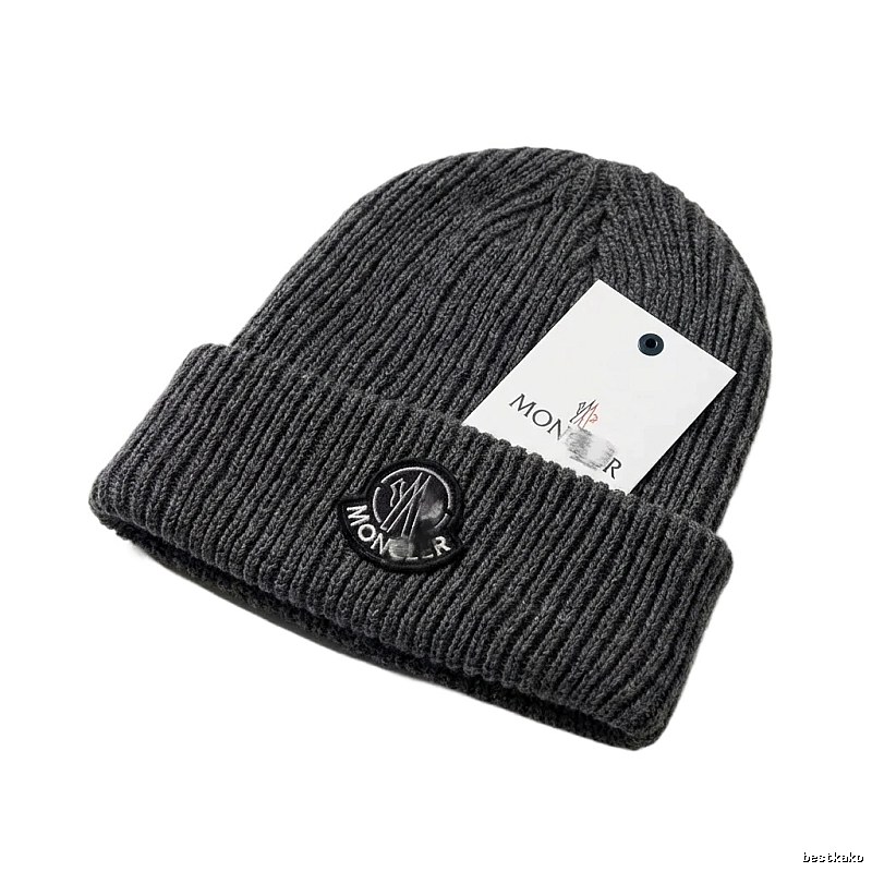 Moncler classic grey knitted hat
