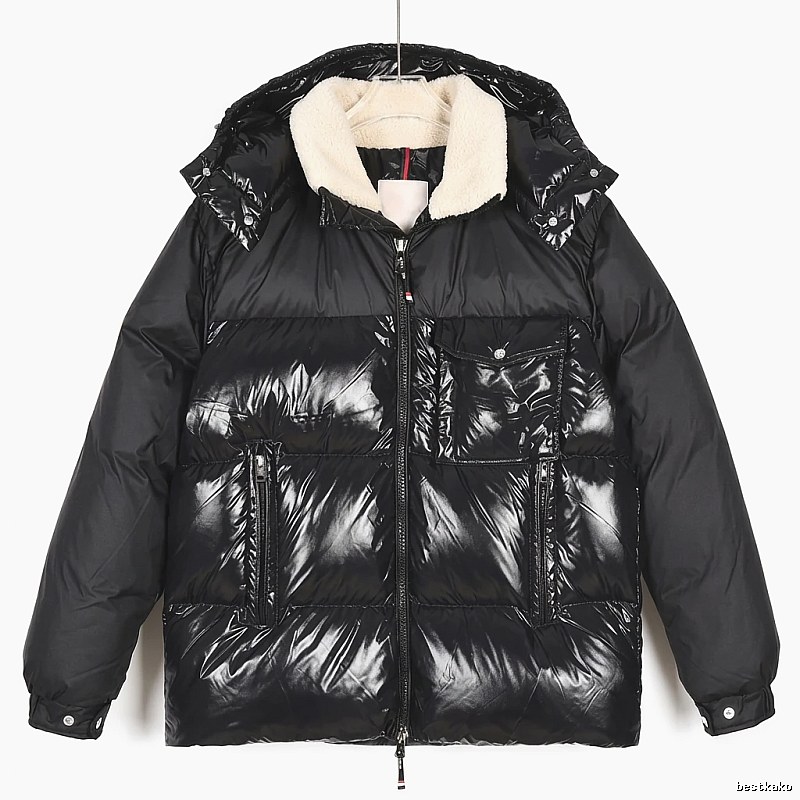 Moncler Glossy and Trendy Black Down Jacket