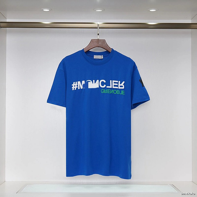 Moncler Grenoble Street Style Blue Short-sleeve T-shirt