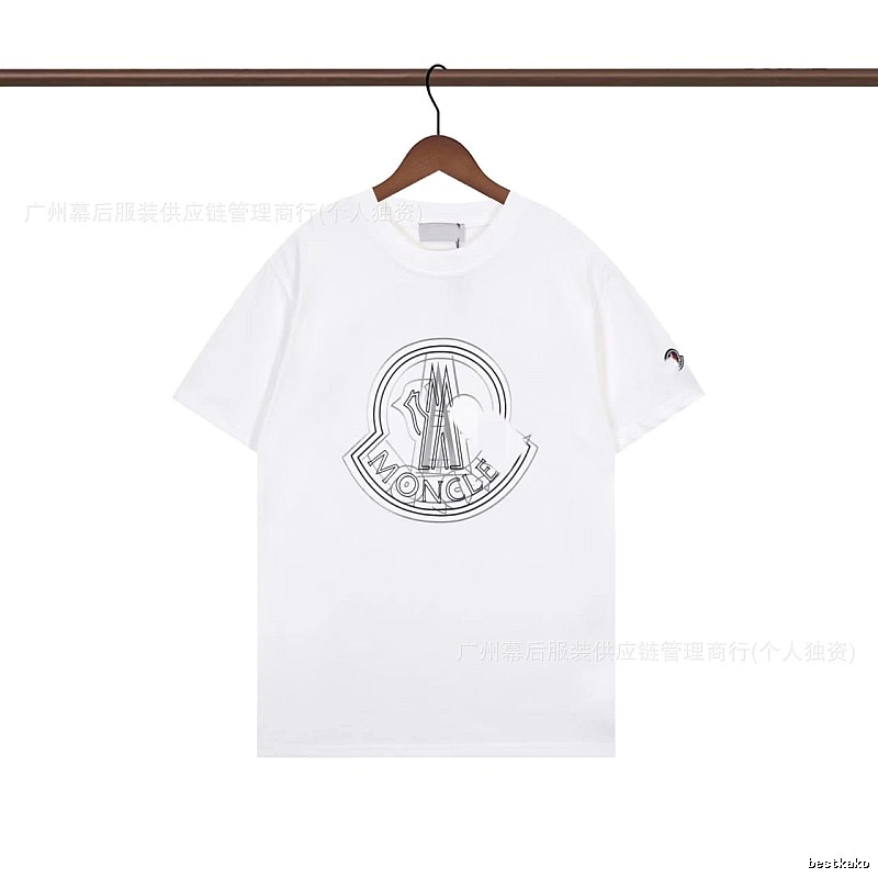 Moncler Large Logo Trendy Style White Short-sleeve T-shirt