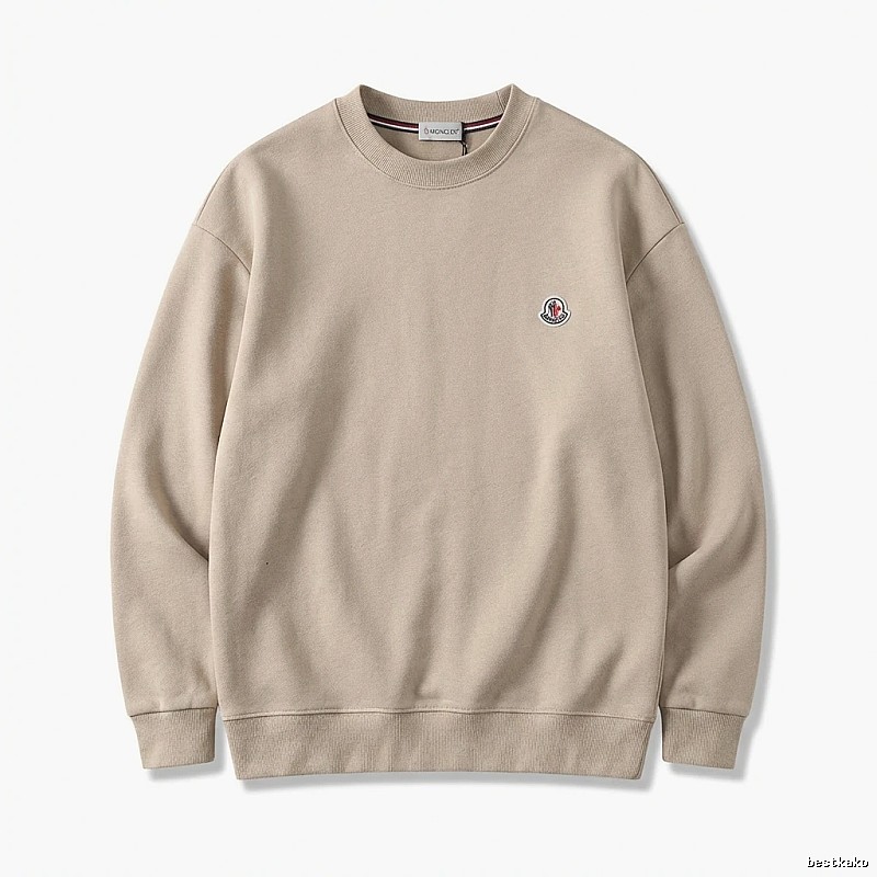 Moncler minimalist style beige sweatshirt