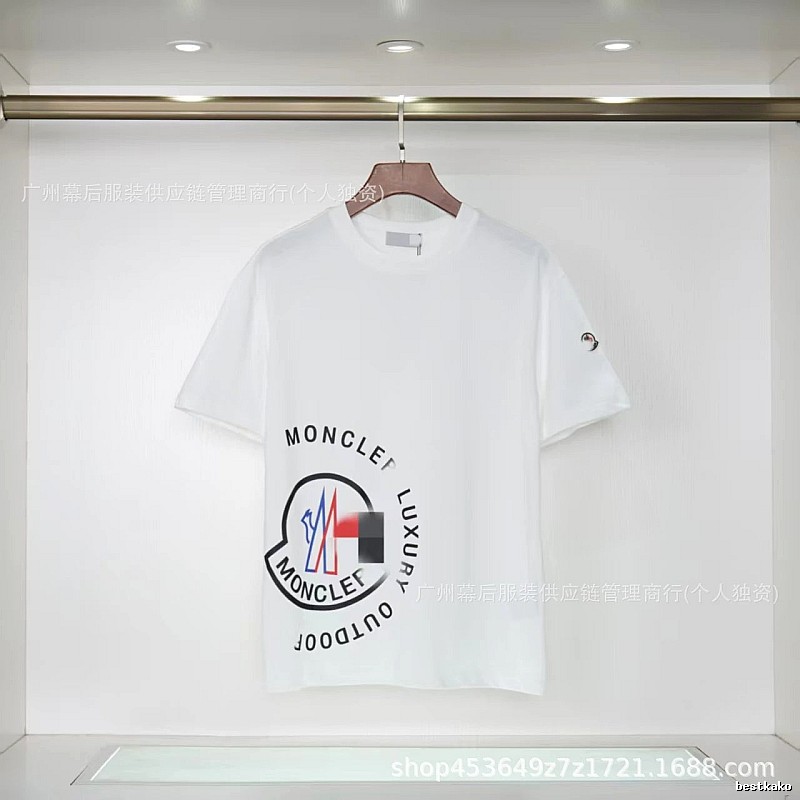Moncler Outdoor Casual Style White Short-sleeve T-shirt