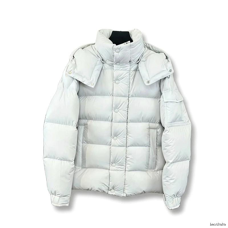 Moncler's classic white down jacket.
