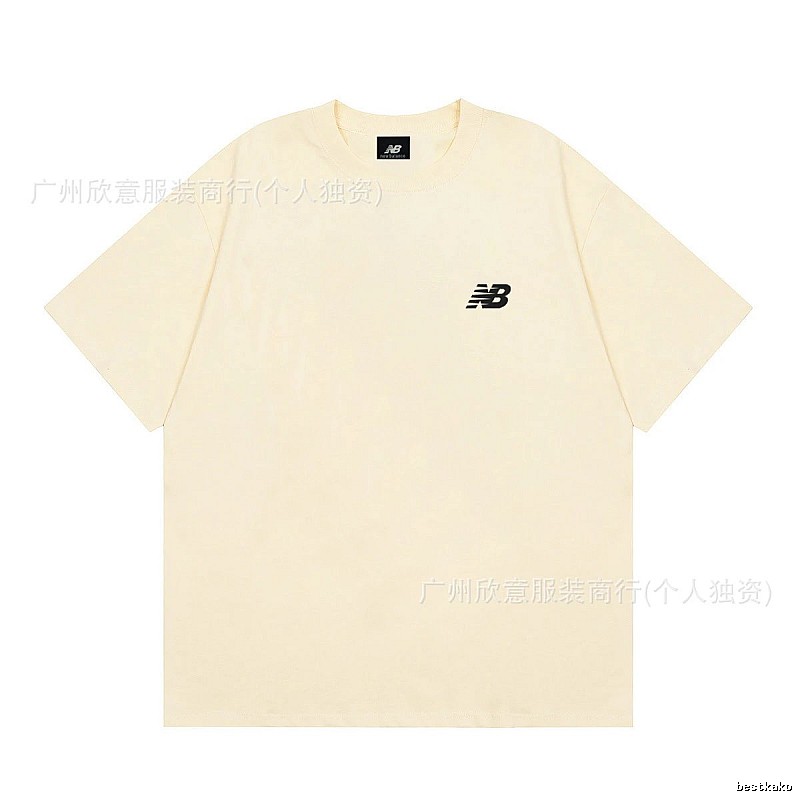 New Balance Casual Minimalist Beige Short-sleeve T-shirt