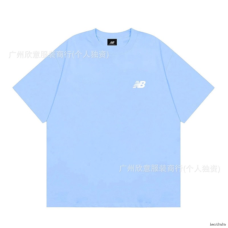 New Balance Classic Minimalist Style Light Blue Short-sleeve T-shirt