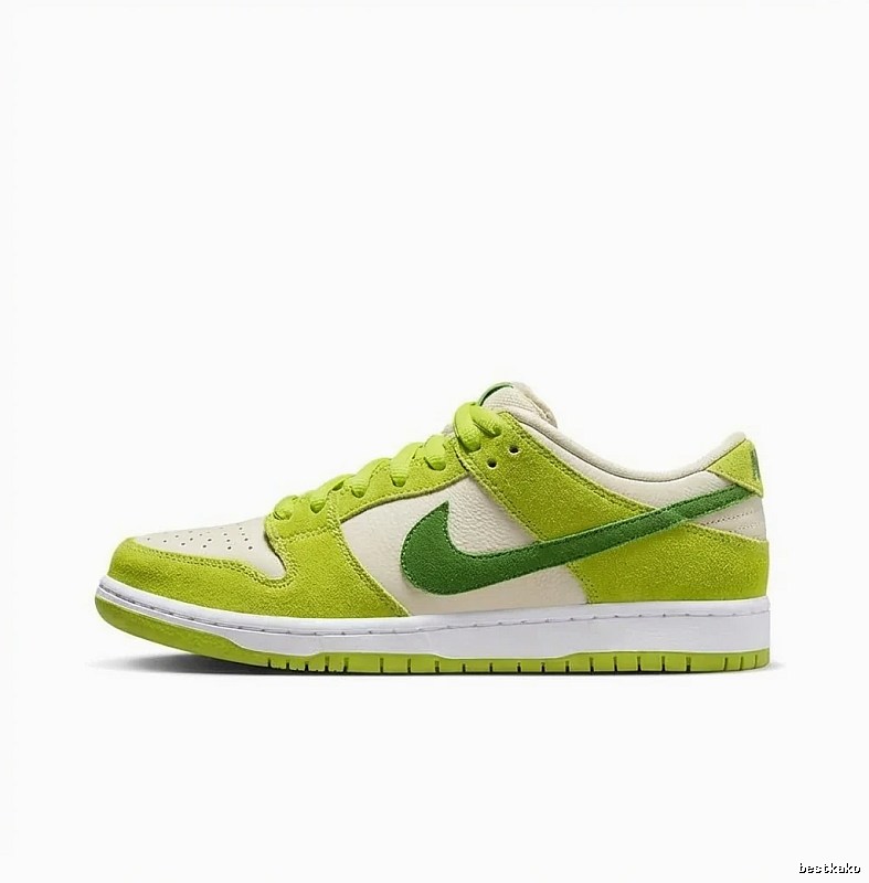 Nike Dunk retro style yellow-green shoes