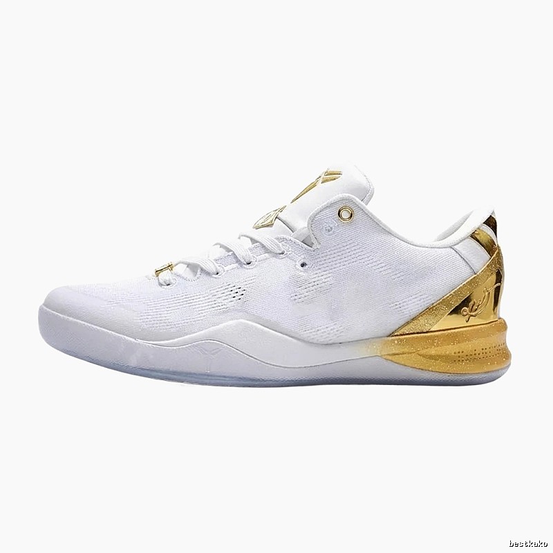 Nike Kobe series fashionable white - gold basketball shoes