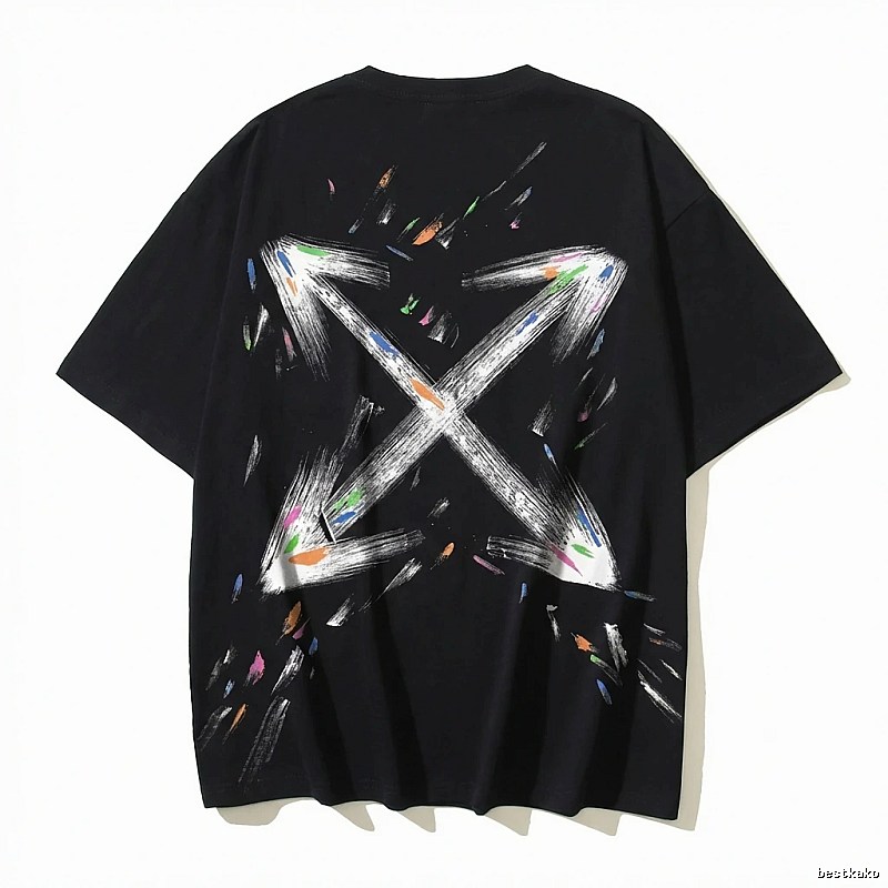 Off-White Graffiti Style Black T-shirt