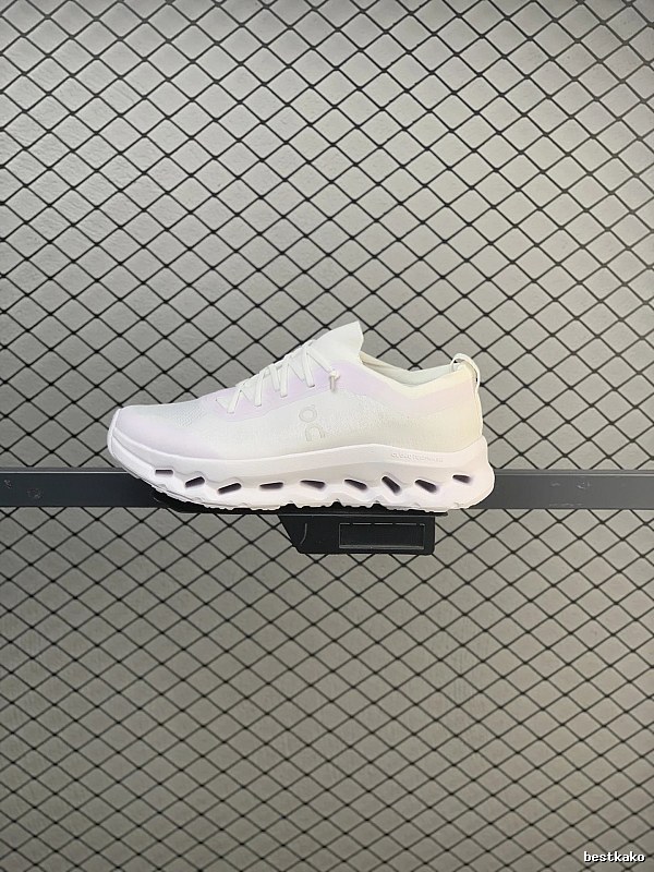 On White and Pastel Cloud Runners with Layered Mesh Upper