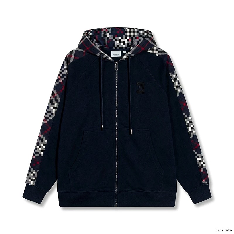 Other checkered patchwork style hoodie