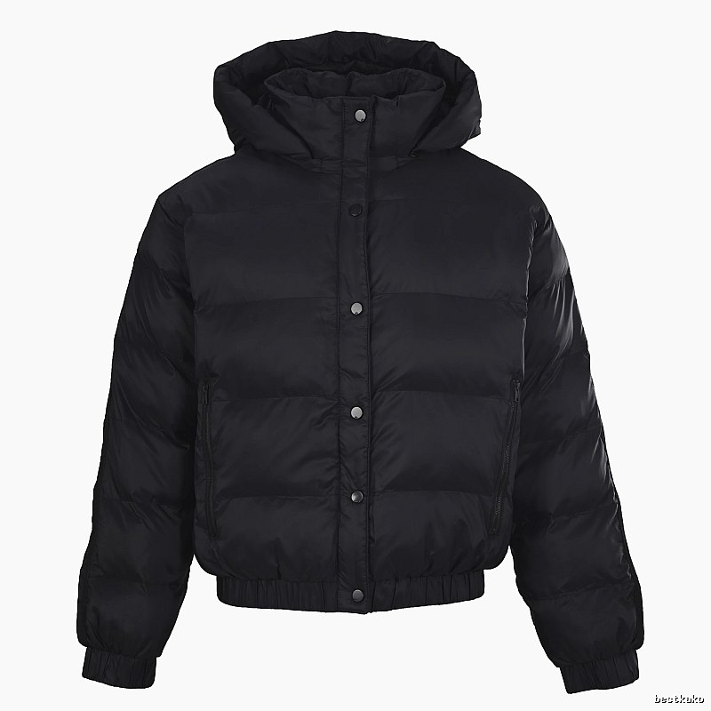 Outdoor Edit Hooded Puffer Jacket - Black