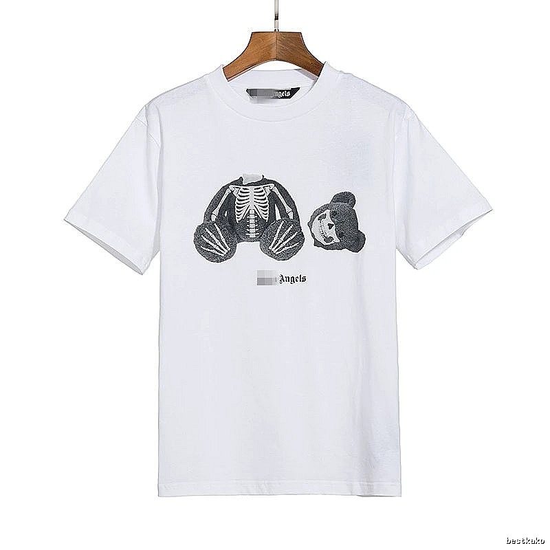 Palm Angels Classic Bear graphic T-shirt White Colorful Bear with Travel-Friendly Style
