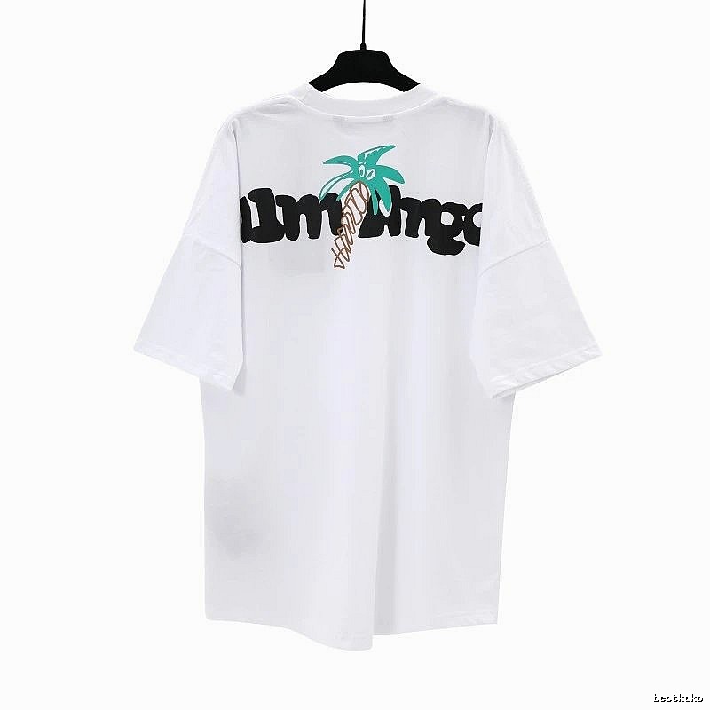 Palm Angels Classic Logo T-shirt White Palm Tree for Daily Styling