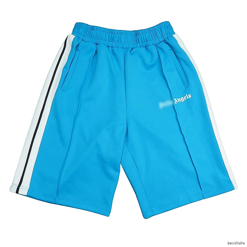 Palm Angels Logo Detail Track shorts Black Side Stripe with Relaxed Feel