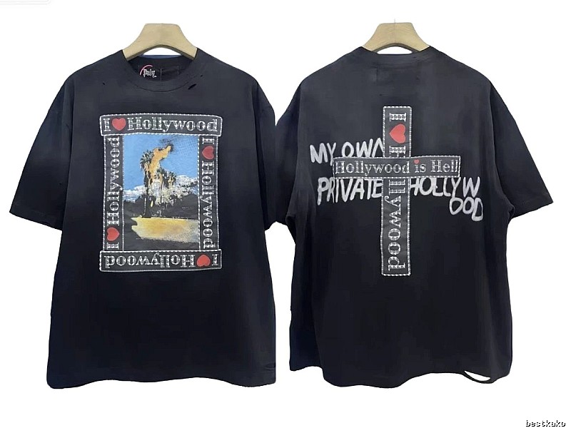Paly Hollywood Printed Street Style Black T-shirt