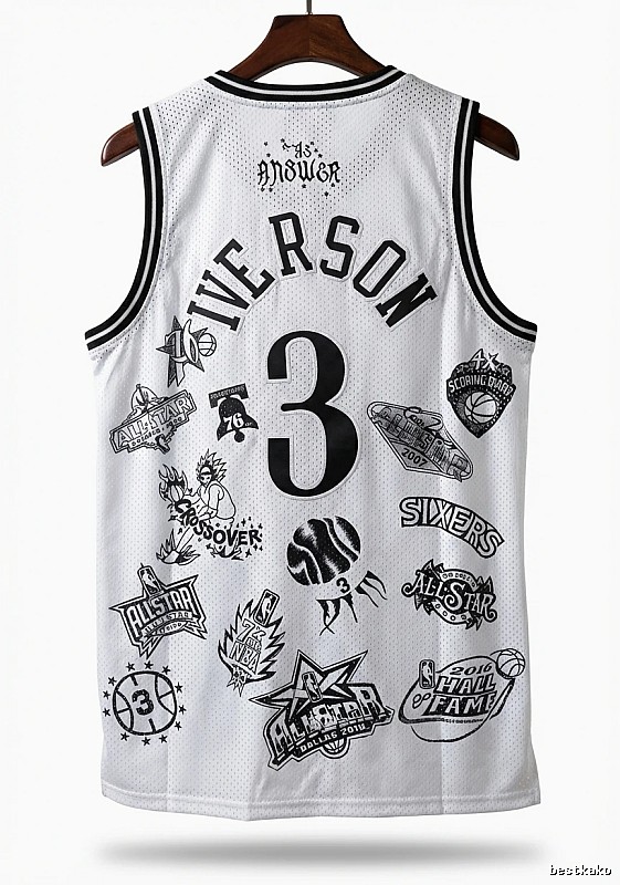 Philadelphia No. 3 Allen Iverson retro style jersey