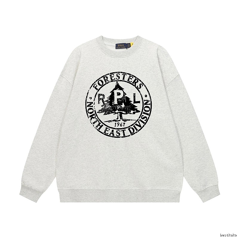 Ralph Lauren grey-toned retro-style sweatshirt