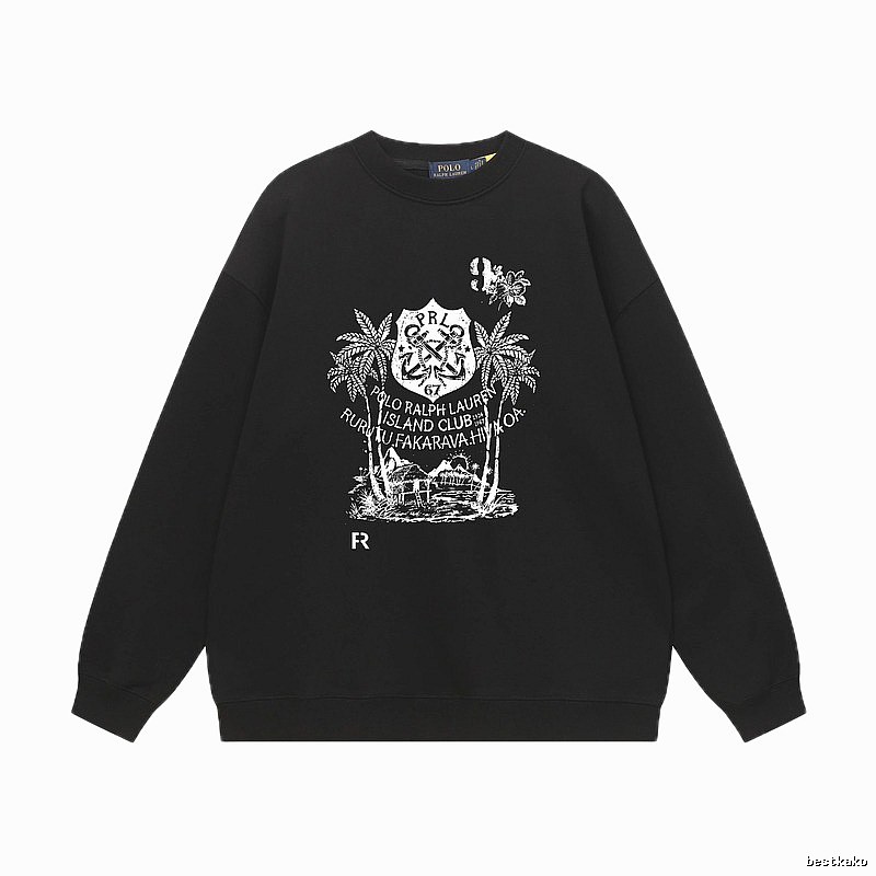 Ralph Lauren island-style black sweatshirt
