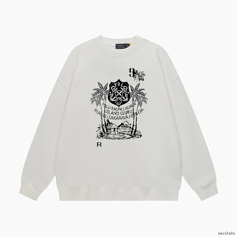 Ralph Lauren retro-style white sweatshirt