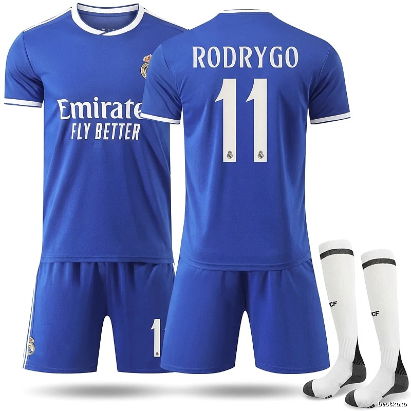 Real Madrid's home blue football jersey