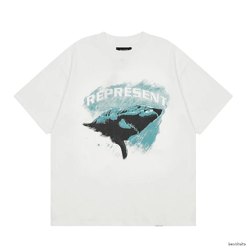 Represent Orca Print Vintage Style White T-Shirt