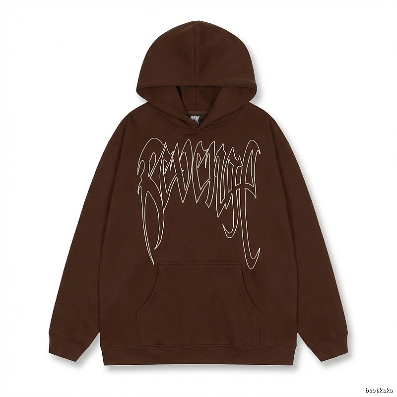 Revenge Gothic Style Dark Coffee Hoodie