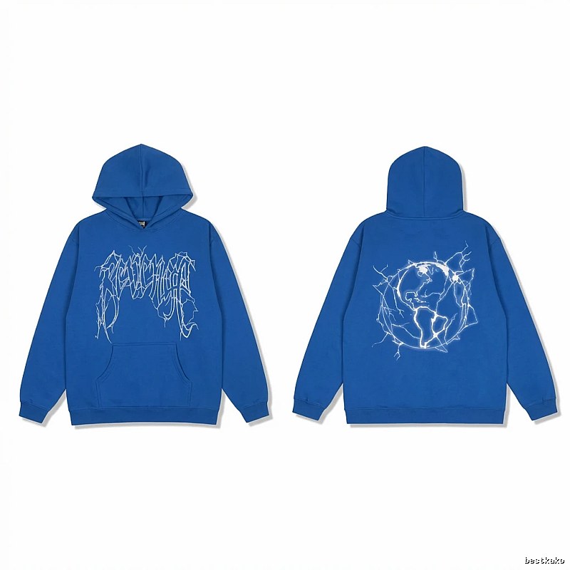 Revenge Lightning Wind Blue Hoodie