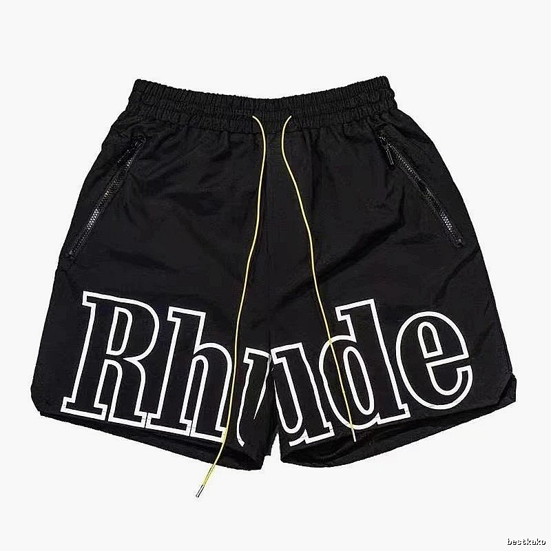 RHUDE Alphabet Wind Black Shorts