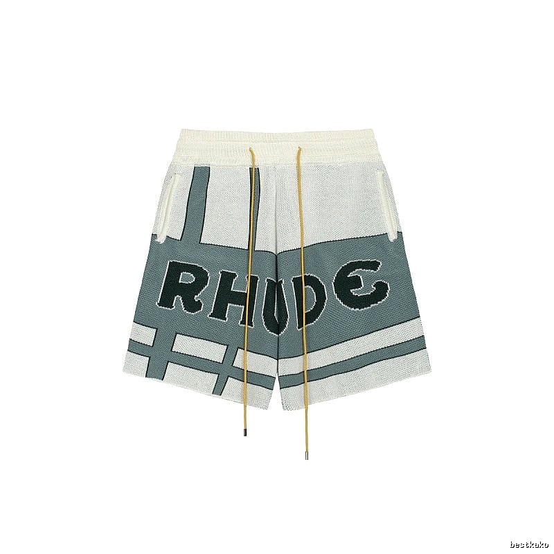 RHUDE retro-style shorts with letters