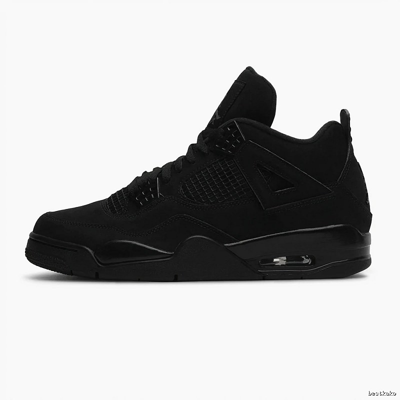 Simple-style black shoes of Jordan 4