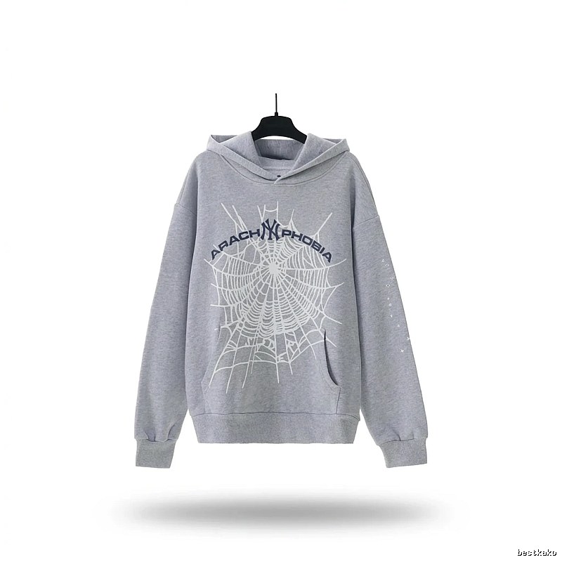 Sp5der Spider Series Grey Streetwear Sweatshirt