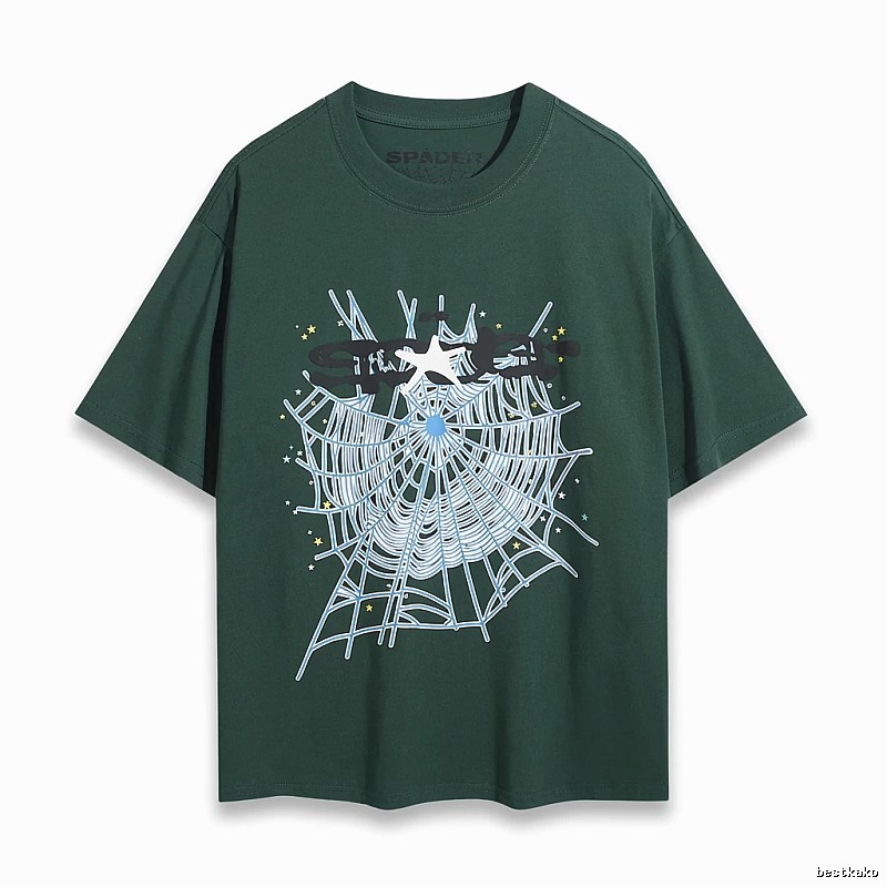 Sp5der Spider Web Print Short-Sleeve T-Shirt