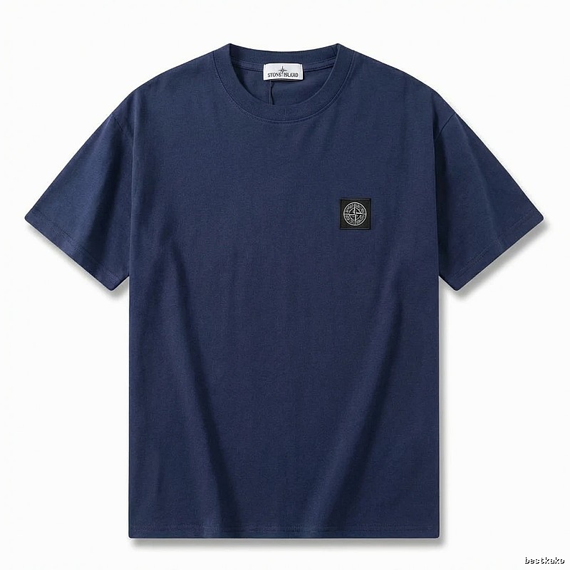 Stone Island basic dark navy blue T-shirt