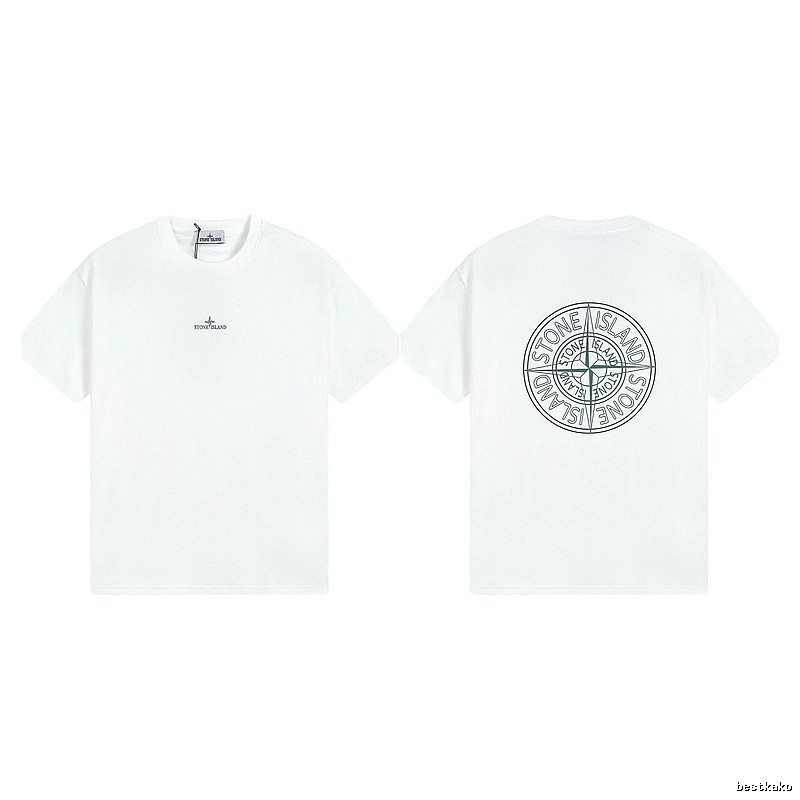 Stone Island Compass Series Street Style White T-Shirt