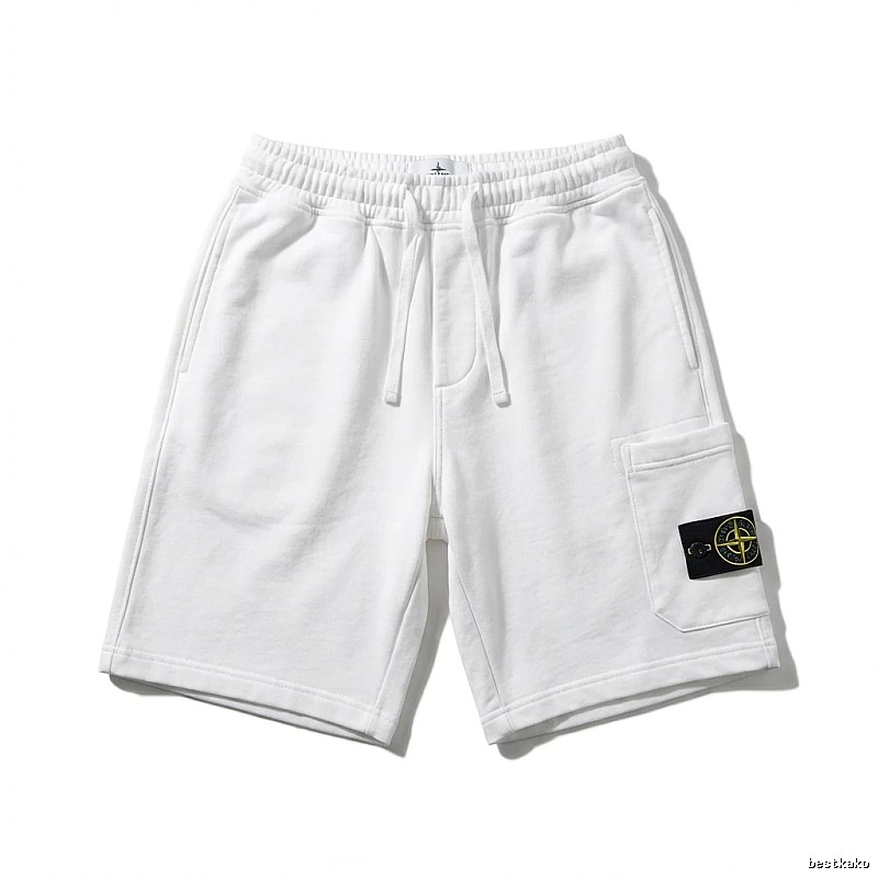 Stone Island workwear-style white shorts