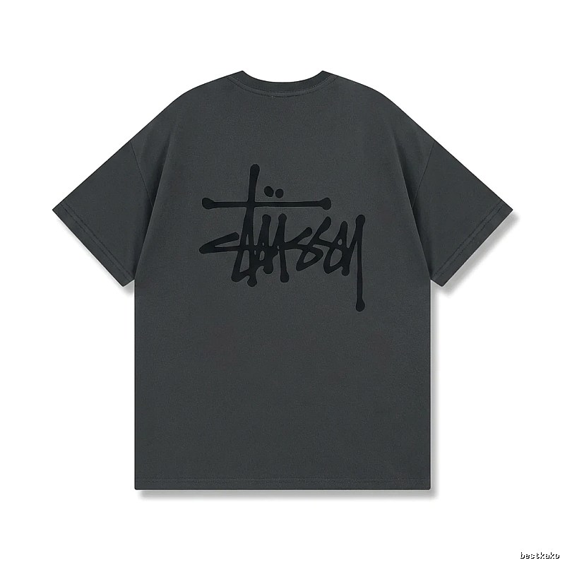 Stussy basic street style gray T-shirt