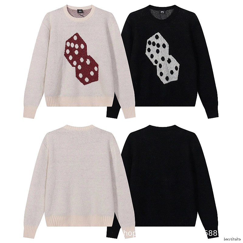 Stussy Black Swirl Graphic SweatShirt Logo Detail