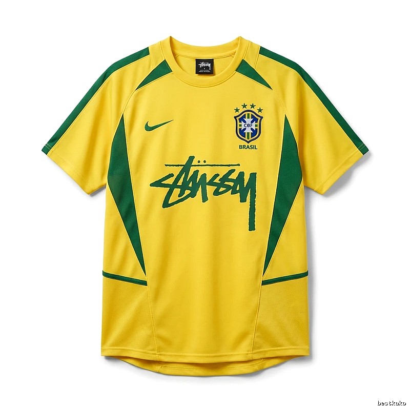 Stussy Brazilian-style yellow-green T-shirt
