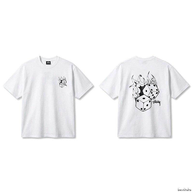 Stussy Dice Print Style White T-shirt