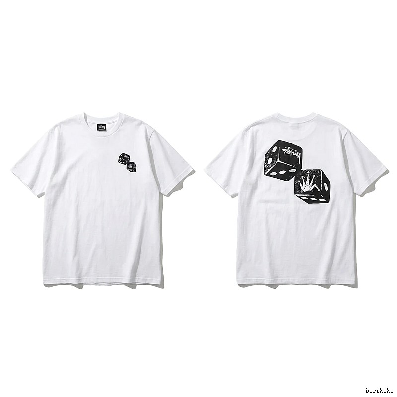 Stussy Dice Print White T-shirt