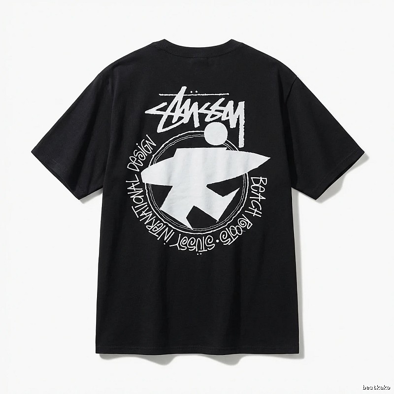 Stussy graffiti-style black T-shirt
