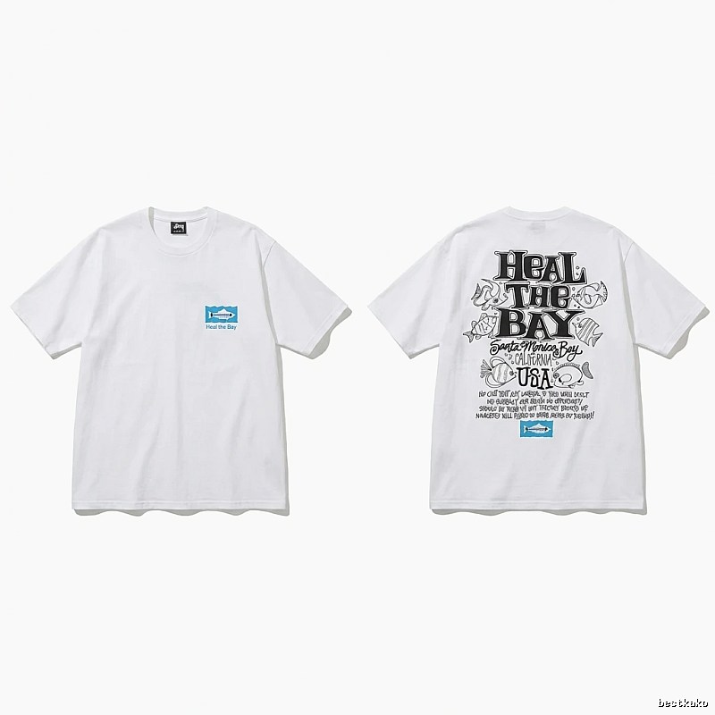 Stussy Healing Bay Collection White Short-sleeve Shirt