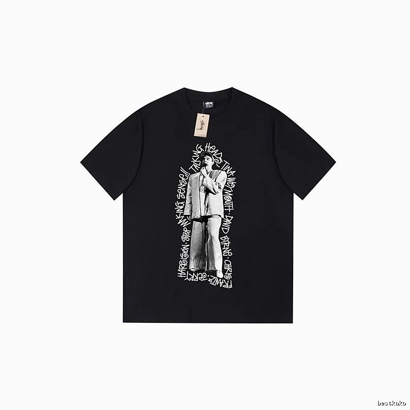 Stussy Lightweight Graphic T-shirt Black White Stussy for Trend Styling