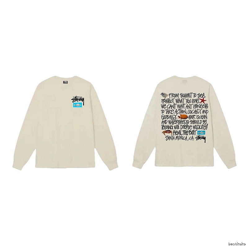 Stussy Marine Conservation Style Off-White Long-Sleeve