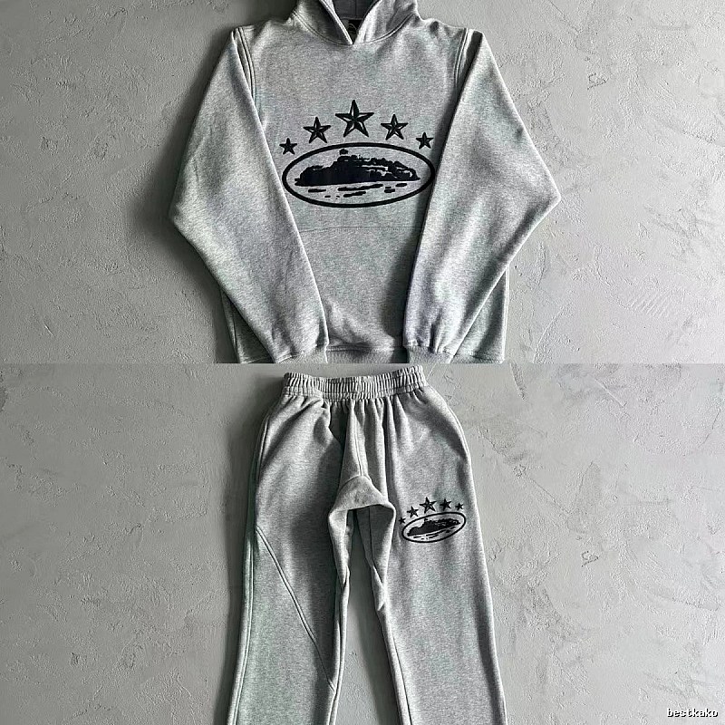 Stussy Matching Set Star-Detail Set Gray Tracksuit Set Resort Wear Logo