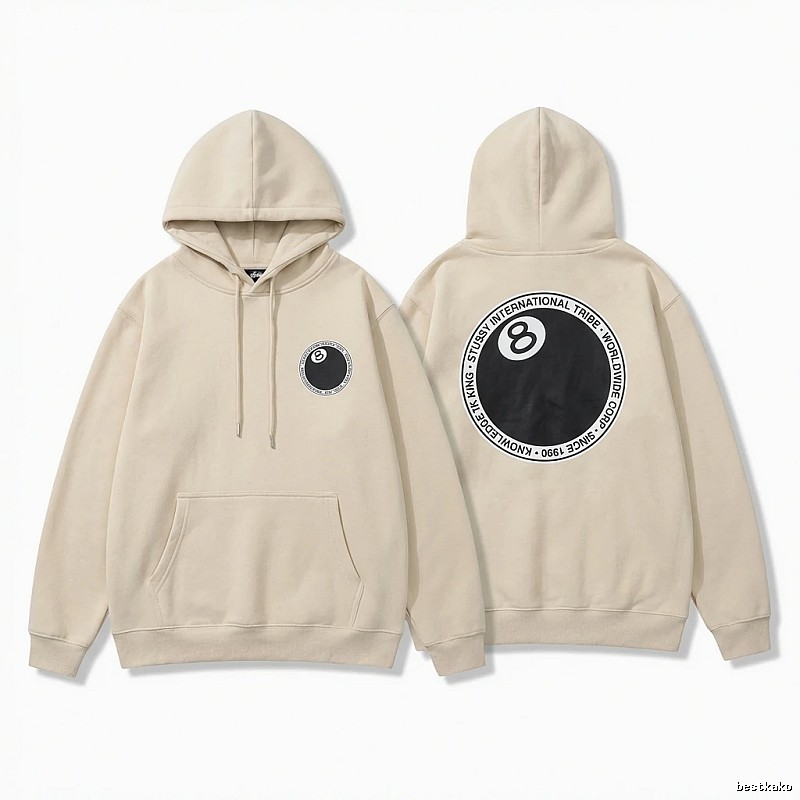 Stussy No.8 Ball Casual Style Sweatshirt