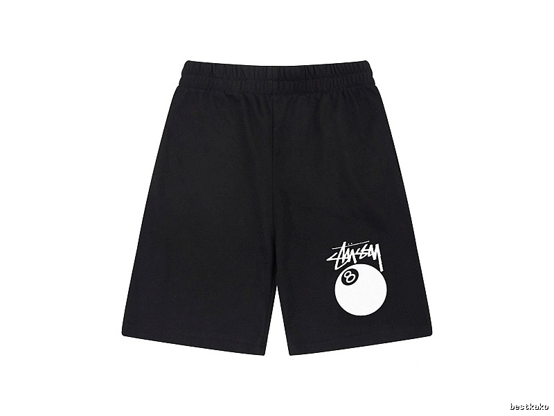 Stussy No.8 Ball Trend Brand Black Shorts